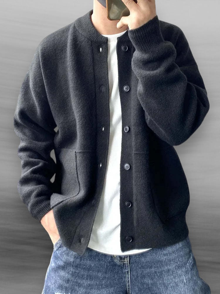 Felix Rundhalsausschnitt Langärmelig Strickjacke