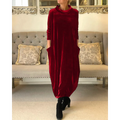 Nora – Oversize-Langarmkleid mit praktischen Seitentaschen