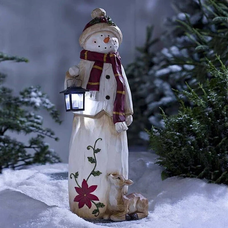 SnowGlow - Stilvolle solarbetriebene Schneelaterne mit LED Glühbirnen