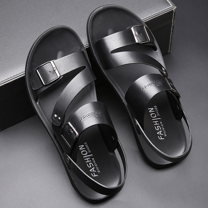 Noah – Offener Spitze Flache Sandalen mit Verstellbare Schnalle und rutschfeste Sohle