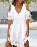 Amara - Kurzärmelig Kalte Schulter Minikleid