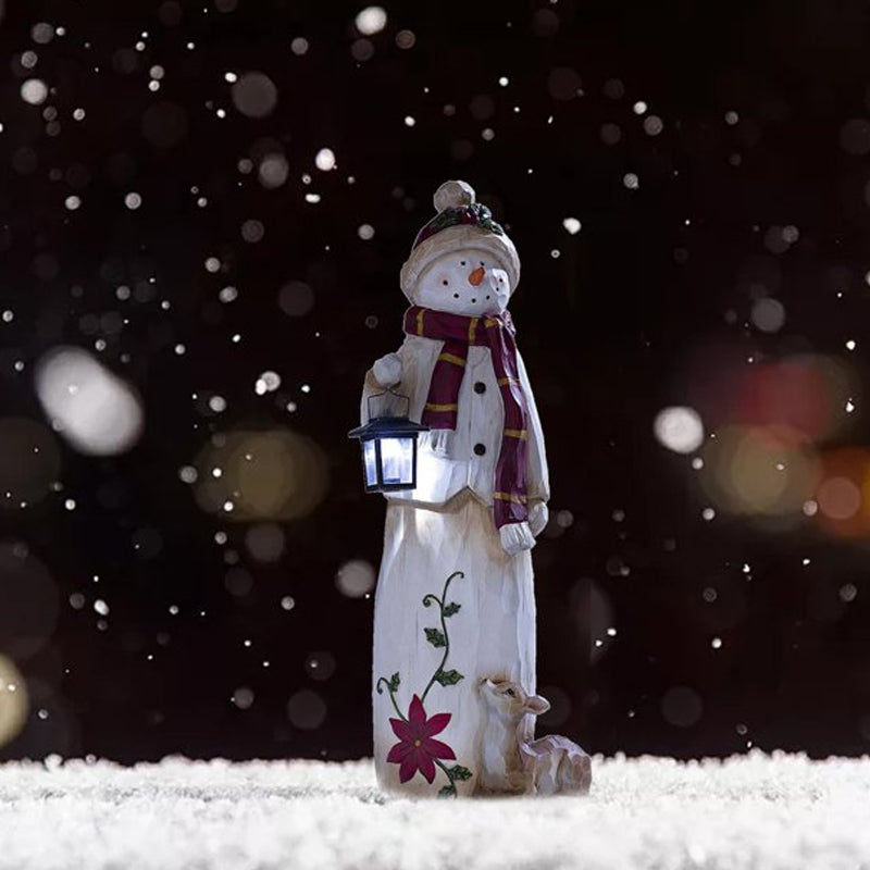 SnowGlow - Stilvolle solarbetriebene Schneelaterne mit LED Glühbirnen