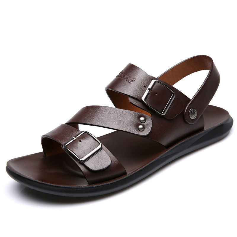 Noah – Offener Spitze Flache Sandalen mit Verstellbare Schnalle und rutschfeste Sohle