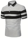Ethan - Klassisches Polohemd mit kurzen Ärmeln und kräftigen Streifen