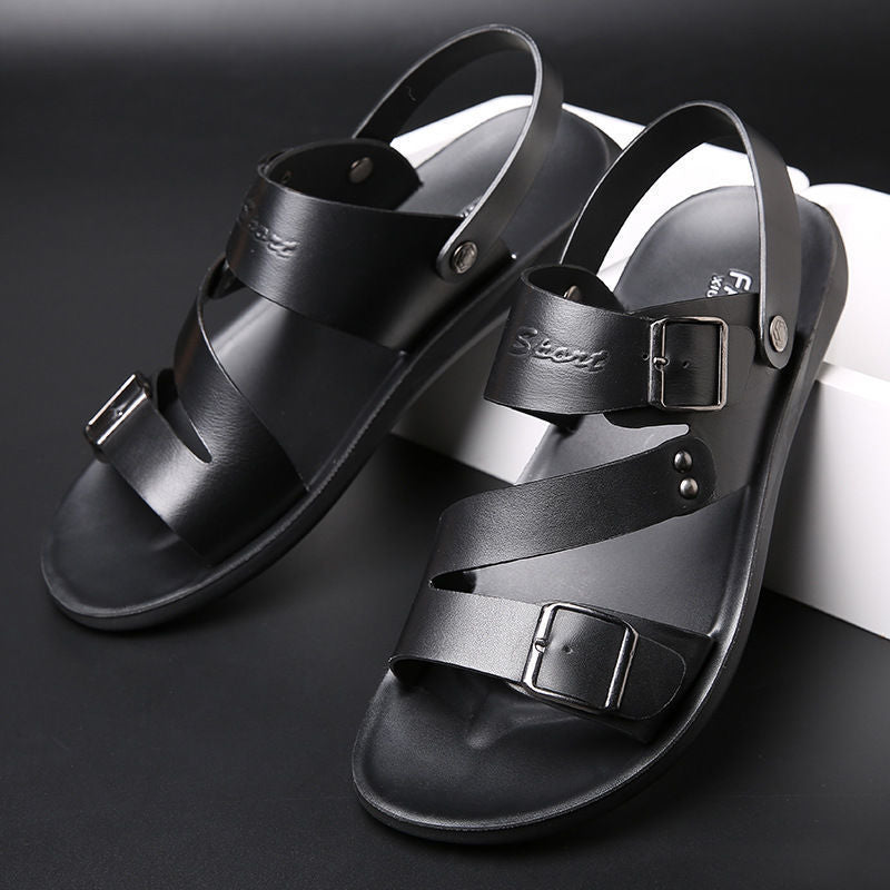 Noah – Offener Spitze Flache Sandalen mit Verstellbare Schnalle und rutschfeste Sohle