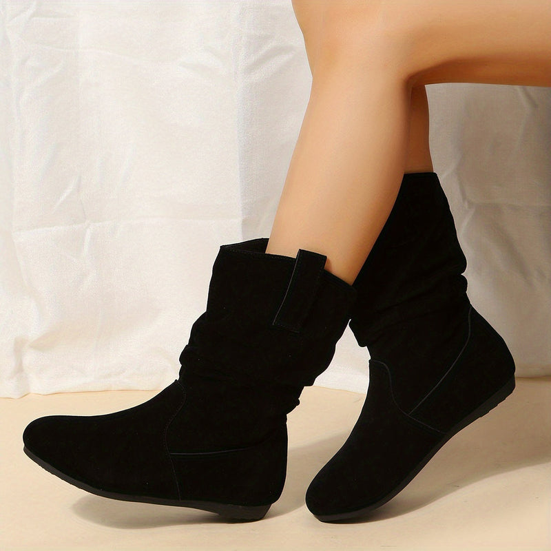 Gitta - Runder Stiefel mit mittlerer Wade und rutschfester Sohle für Komfort