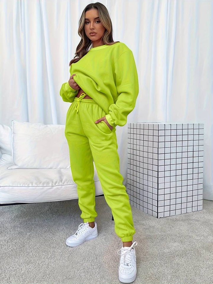 Clara - Langärmelig Top Und Hosen Zweiteiliges Set