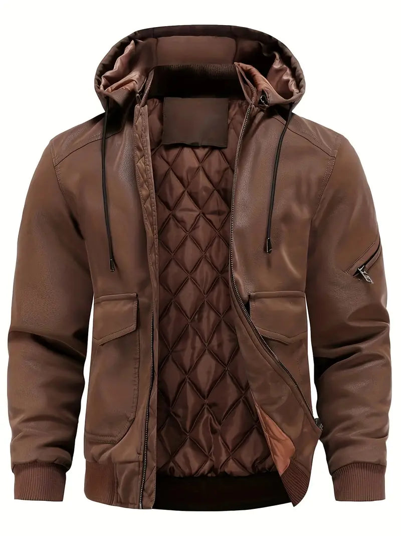 Axel - Langärmelige Reißverschluss Kapuze Jacke Mit Taschen
