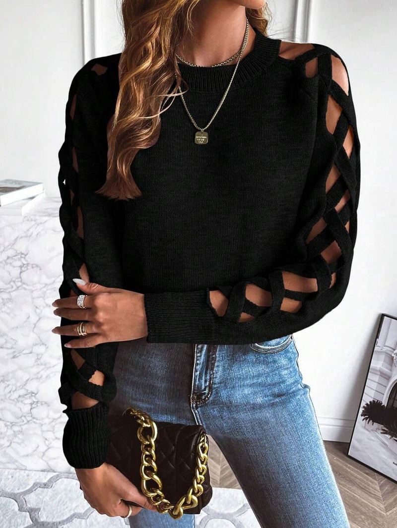 Anna – Eleganter Gemütlicher Strick Pullover Mit Langen Ärmeln