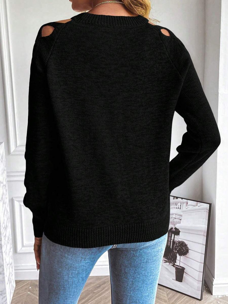 Anna – Eleganter Gemütlicher Strick Pullover Mit Langen Ärmeln