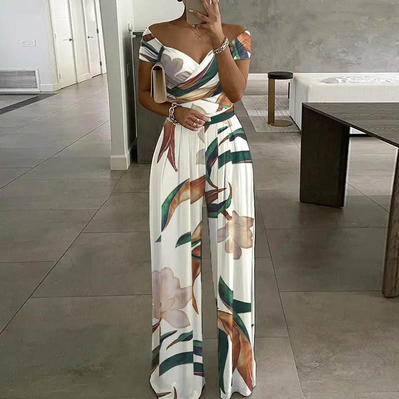 Camille - Eleganter Armelloser Blumendruck Jumpsuit