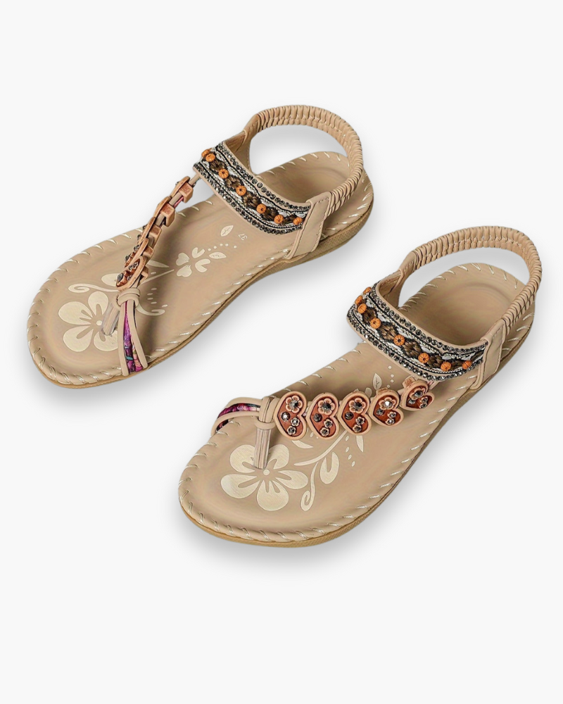 Amelia – Elegante Sandalen mit offener Spitze, elastischen Riemen und leichter Sohle