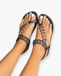 Amelia – Elegante Sandalen mit offener Spitze, elastischen Riemen und leichter Sohle