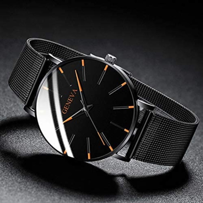 Anton – Einzigartige rundem Zifferblatt Uhr mit  verstellbarem Armband