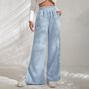 Alessa - Modische Hoch tailliert Weites Bein Hose mit Seitenschlitz