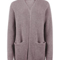 Silke – Vorne offener Langarm Strickjacke mit Taschen und lockerer Passform
