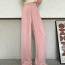 Alina – Elegante Hohe Taille Hose mit Doppelknopfle und weitem Bein