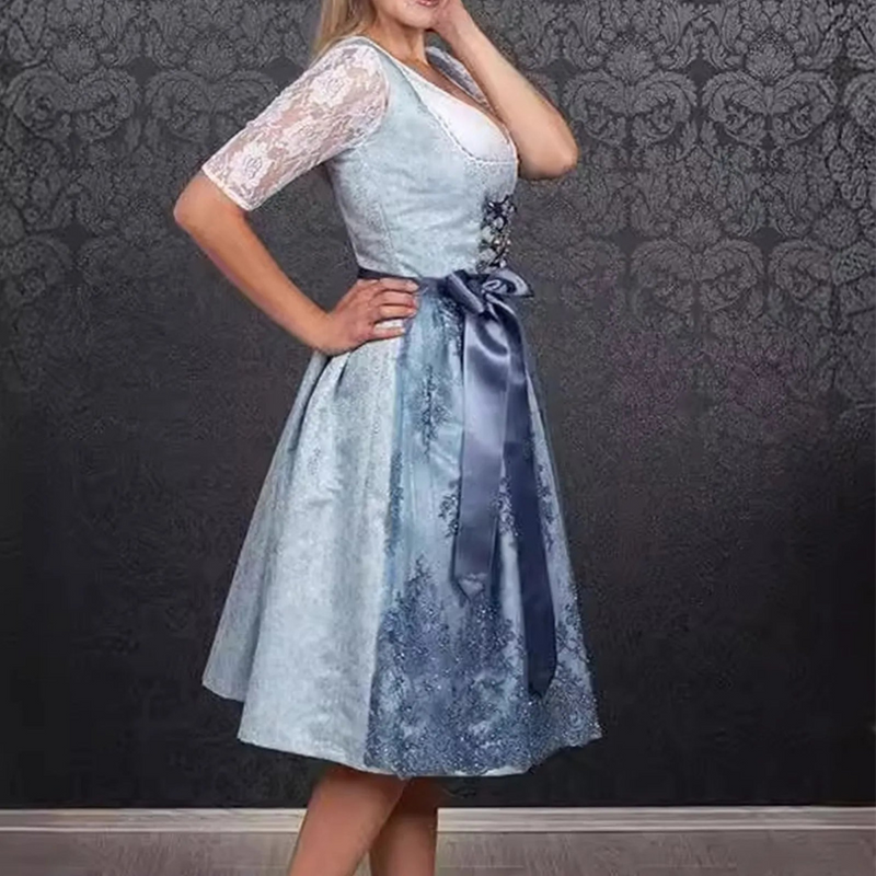 Elke - Bequem Ärmellos Oktoberfest Dirndlkleid