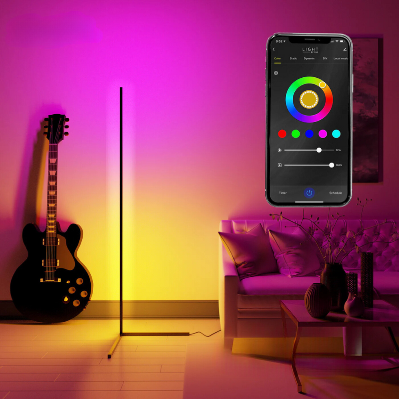 LumiWave - Moderne LED Stehleuchte mit lebhaften Multicolor Effekten
