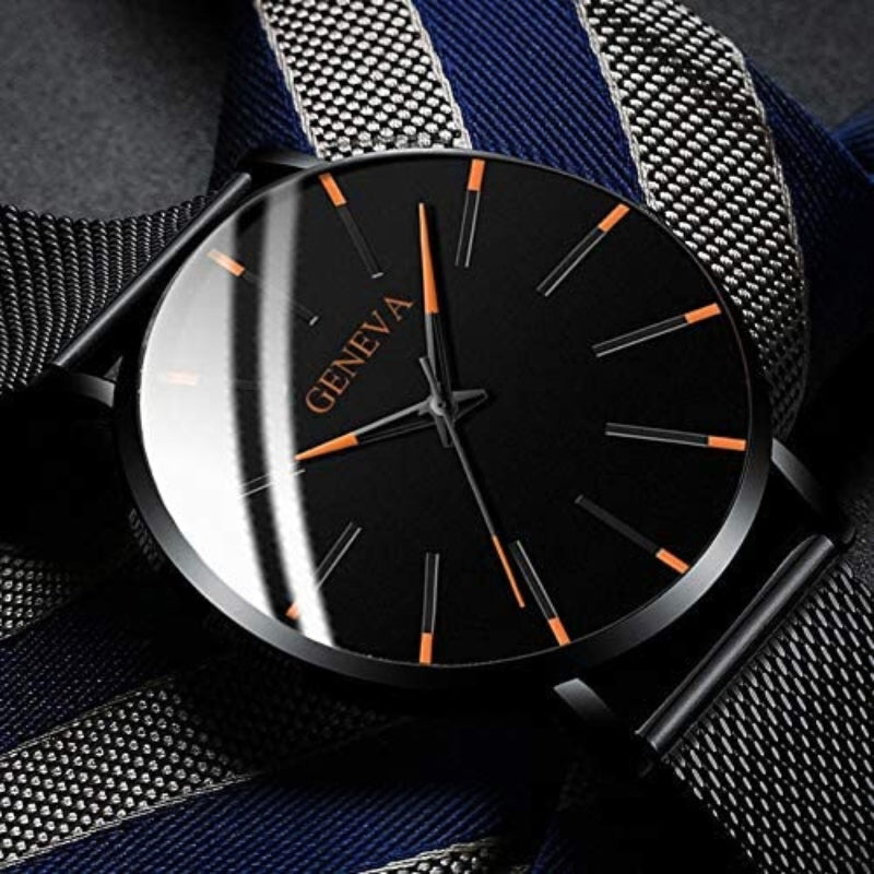 Anton – Einzigartige rundem Zifferblatt Uhr mit  verstellbarem Armband