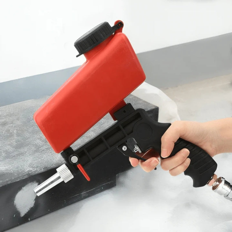 RustBlaster - Handgeführter Schwerkraft Sandstrahler mit verstellbarer Düse zur Entfernung von Rost und Farbe