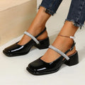 Elena – Trendige Slingback Sandalen mit quadratischer Zehenpartie und Blockabsatz