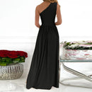 Zella - Lässiges schulterfreies Kleid mit hochgeschnittener Taille und Rüschen