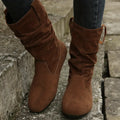 Gitta - Runder Stiefel mit mittlerer Wade und rutschfester Sohle für Komfort