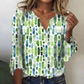 Noreen - Elegante Bluse mit V-Ausschnitt und langen Ärmeln