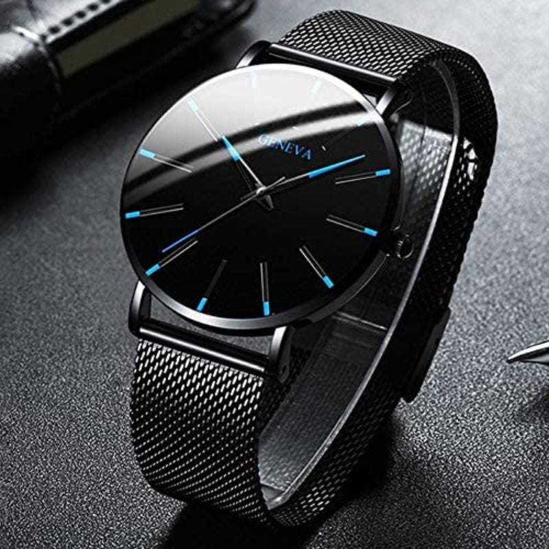 Anton – Einzigartige rundem Zifferblatt Uhr mit  verstellbarem Armband