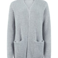 Silke – Vorne offener Langarm Strickjacke mit Taschen und lockerer Passform