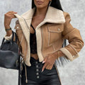 Mila - Warm Langärmelig Jacke Mit Taschen