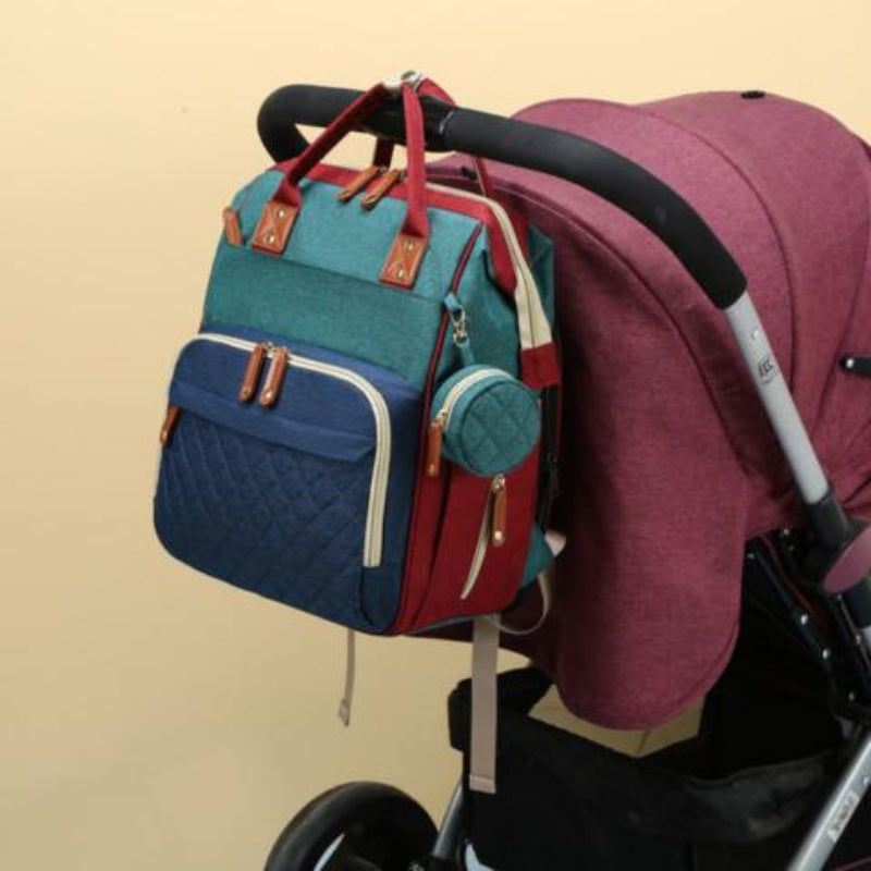 MobilNest – Tragbarer faltbarer Babyrucksack mit großem Fassungsvermögen und Wickelstation