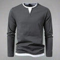 Adam - Lässiger Langärmelig V Ausschnitt Pullover