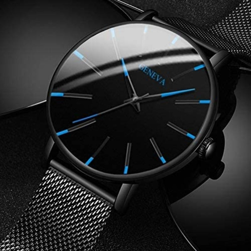 Anton – Einzigartige rundem Zifferblatt Uhr mit  verstellbarem Armband