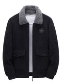 Theo - Langärmelige Vlies Auskleidung Reißverschluss Kordjacke