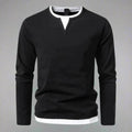 Adam - Lässiger Langärmelig V Ausschnitt Pullover