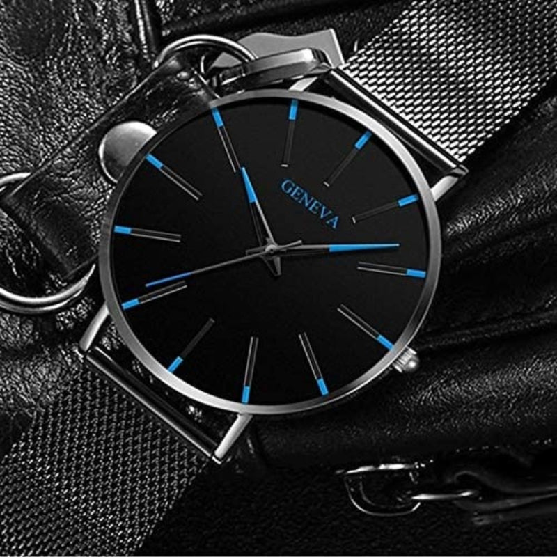 Anton – Einzigartige rundem Zifferblatt Uhr mit  verstellbarem Armband