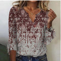Noreen - Elegante Bluse mit V-Ausschnitt und langen Ärmeln