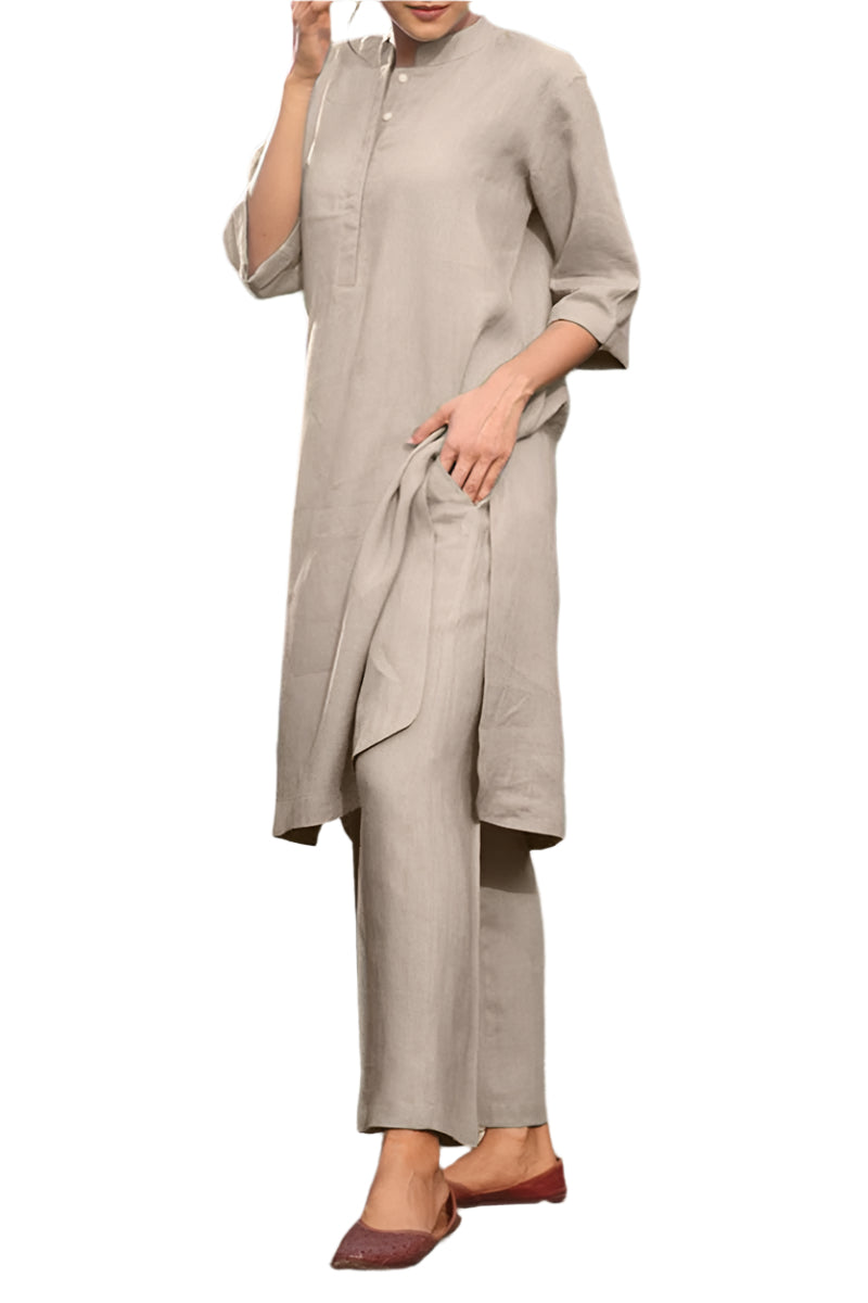Rosie - Entspanntes Lounge-Set mit weit geschnittener Hose und langärmeligem Top