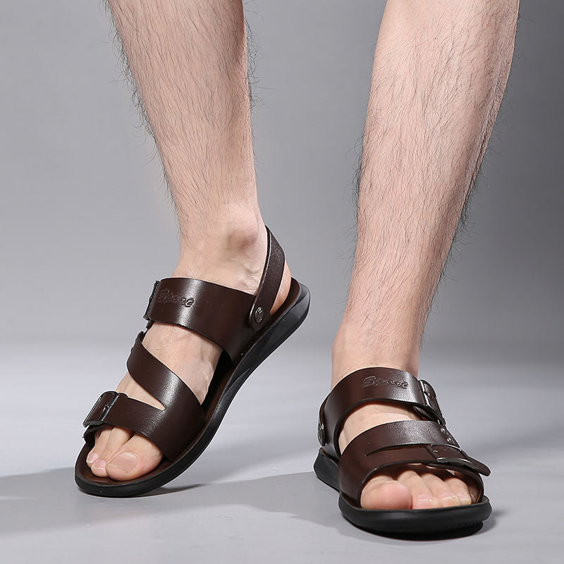 Noah – Offener Spitze Flache Sandalen mit Verstellbare Schnalle und rutschfeste Sohle