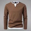 Adam - Lässiger Langärmelig V Ausschnitt Pullover