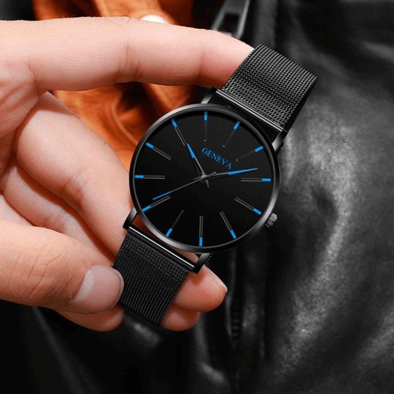 Anton – Einzigartige rundem Zifferblatt Uhr mit  verstellbarem Armband
