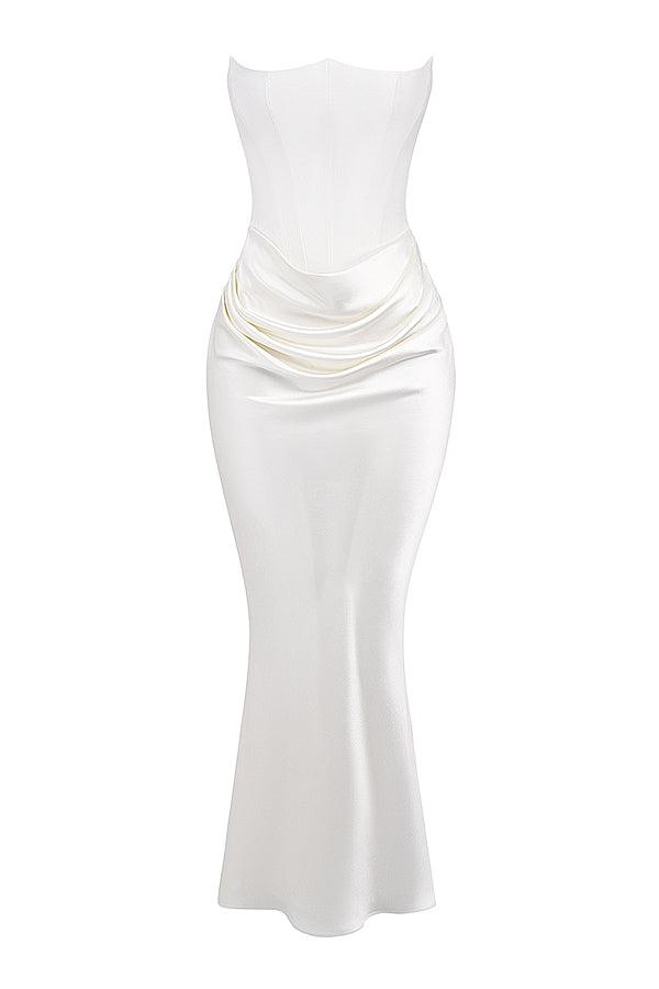 Clara - Ärmellos Strapless Korsett Maxikleid