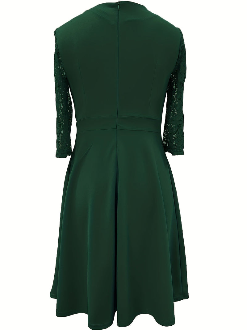 Emma – Elegantes Kleid mit langen Ärmeln und quadratischem Ausschnitt