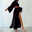 Zoe - Rundhalsausschnitt Crop Top Hohe Taille Teilen Rock zweiteiliges Setz