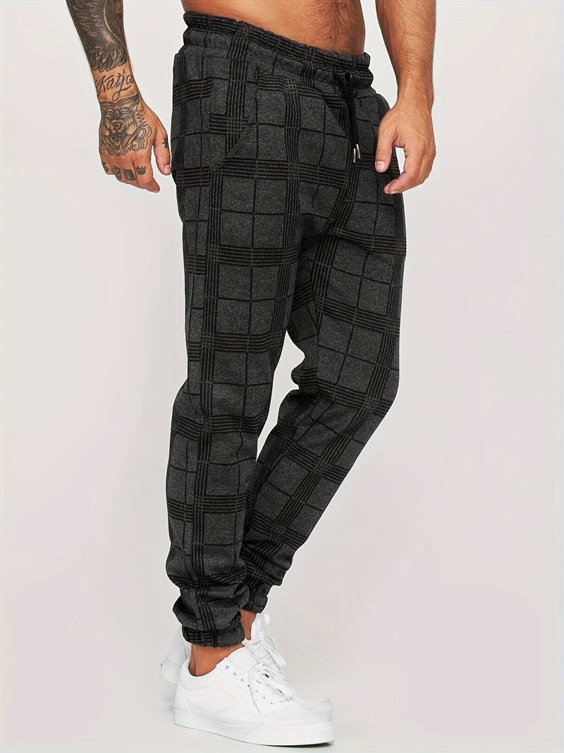 Anton – Lässige Hose mit Streifenmuster Kordelzug in der Taille und Taschen