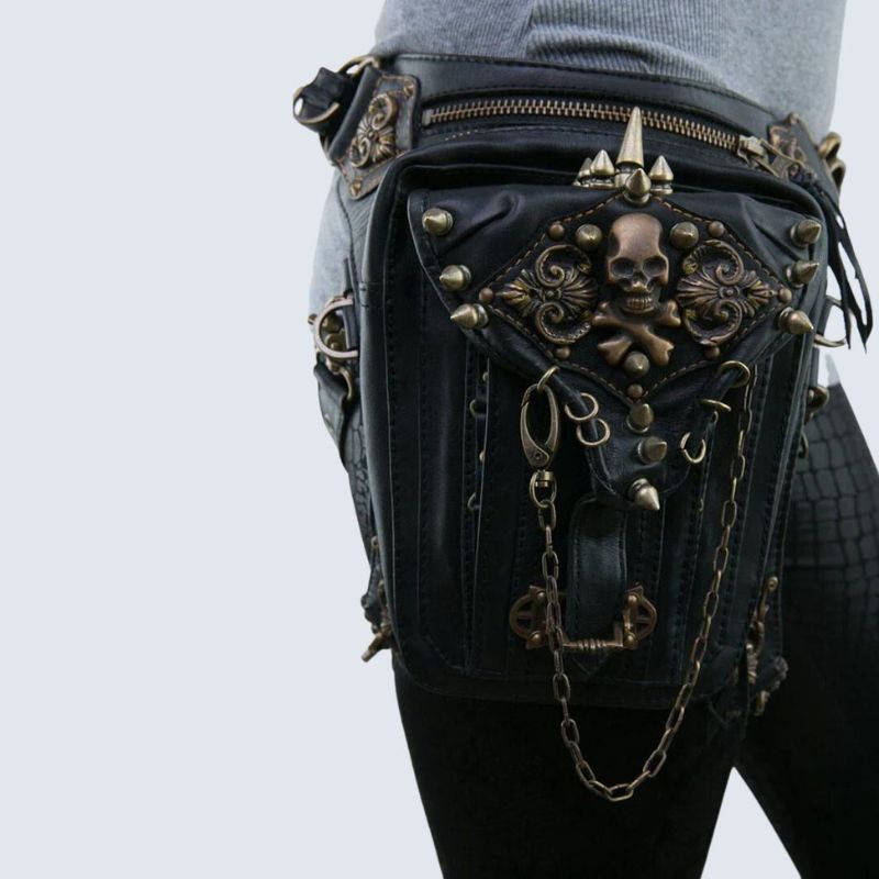 Ana – Ausgefallene Harness Tasche mit verstellbaren Riemen und mehreren Reißverschlusstaschen