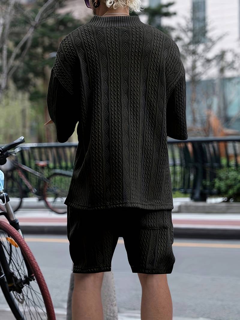 Marius – Zweiteiliges Satz mit Kurzarm-Top und Shorts mit Kordelzug