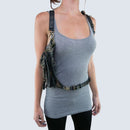 Ana – Ausgefallene Harness Tasche mit verstellbaren Riemen und mehreren Reißverschlusstaschen